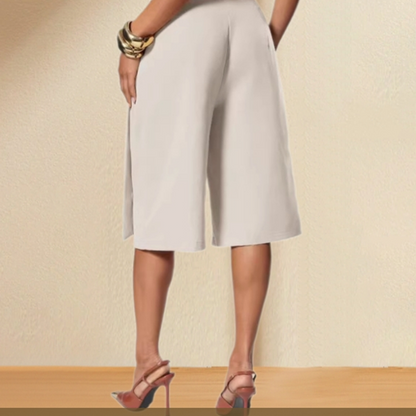 🌺Schicke Culottes für Damen mit Bindeband vorne und weitem Bein