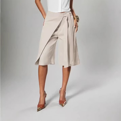 🌺Schicke Culottes für Damen mit Bindeband vorne und weitem Bein