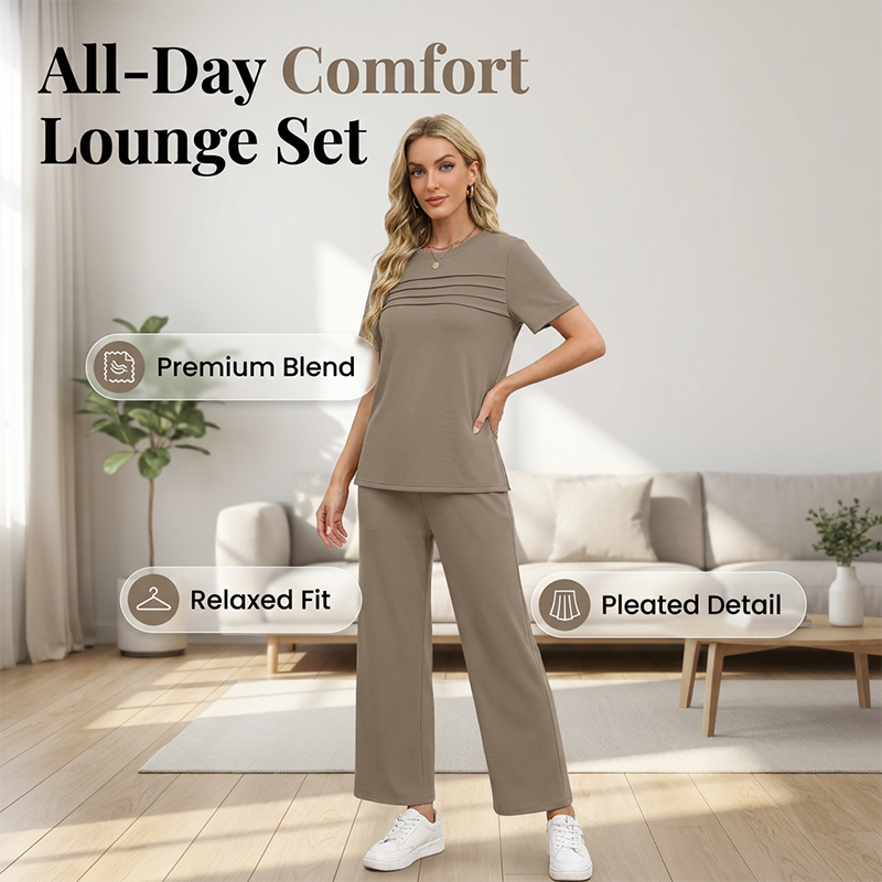 🌍 Bestseller im Netz! 🛋️ 2-teiliges Loungewear-Set für Damen – weich, bequem & perfekt für entspannte Tage zu Hause