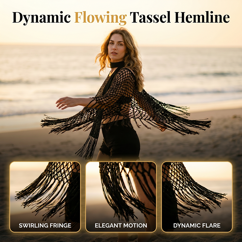🏆 Last Day Special Price ! 💐Summer Metallic Crochet Cover-Up – Lightweight, Flowy & Effortlessly Stylish summer outfit