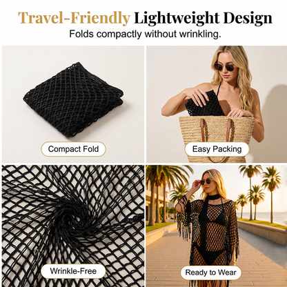 🏆 Last Day Special Price ! 💐Summer Metallic Crochet Cover-Up – Lightweight, Flowy & Effortlessly Stylish summer outfit