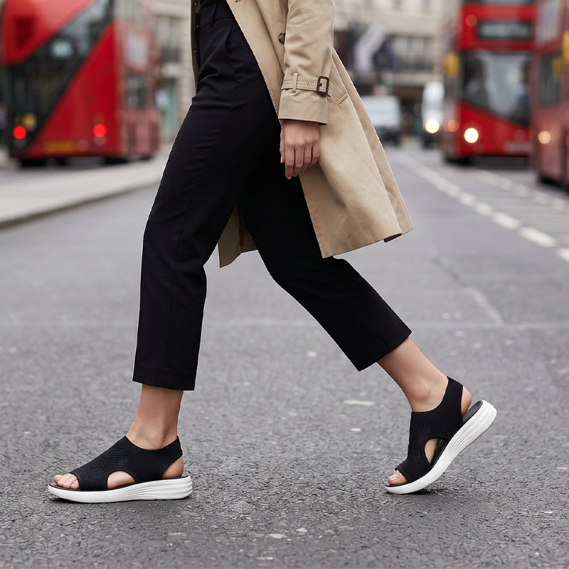👡 Damen Platform Open-Toe Sandalen – bequemer Plateauabsatz, luftiges Design & perfekt für Strand, Alltag & Freizeit