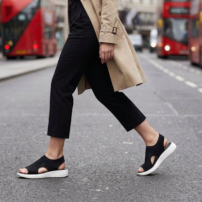 👡 Damen Platform Open-Toe Sandalen – bequemer Plateauabsatz, luftiges Design & perfekt für Strand, Alltag & Freizeit