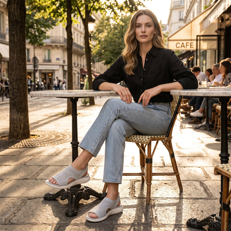 👡 Damen Platform Open-Toe Sandalen – bequemer Plateauabsatz, luftiges Design & perfekt für Strand, Alltag & Freizeit