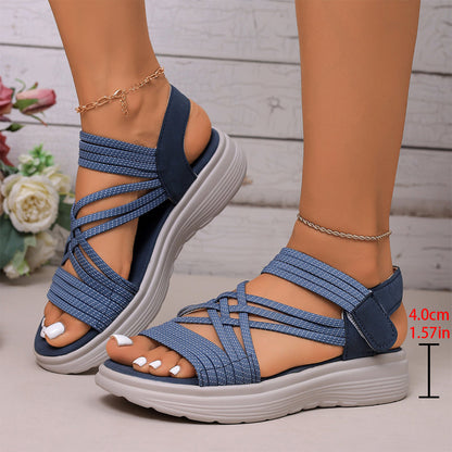 🔥 Nur heute 50 % Rabatt – Sportliche Plateau-Sandalen für Damen mit elastischem Riemen👣 Den ganzen Tag laufen, ohne dass die Füße müde werden