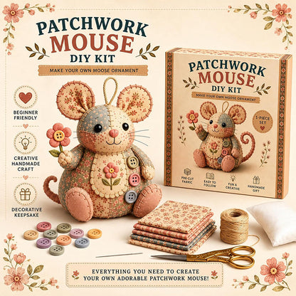 🎨 JETZT 50% RABATT!! 🎁✨ Handgefertigtes Nähset für eine Vintage-Maus aus Plüsch 🧵