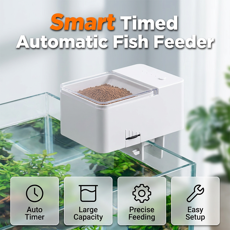 🐟⏱️ Automatischer Fischfutterspender mit Timer – präzise Portionen, Urlaubs-Fütterung, jetzt −50%
