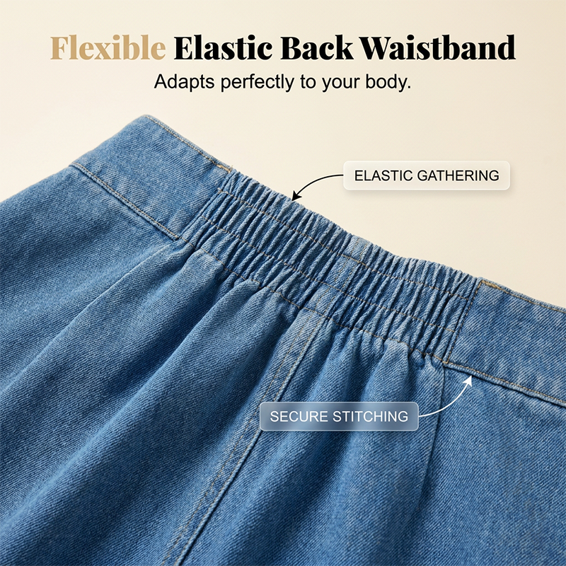 ❤️50 % Rabatt auf Neuheiten – Figurbetonter, asymmetrischer Jeans-Midirock