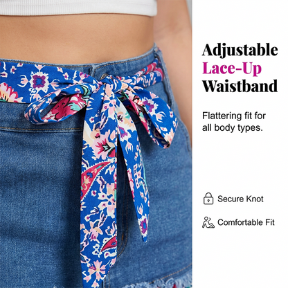 Eleganter Midirock im Boho-Stil für Damen in Übergröße, A-Linie, aus Denim mit Patchwork-Optik🌟2 Stück kaufen und versandkostenfrei erhalten
