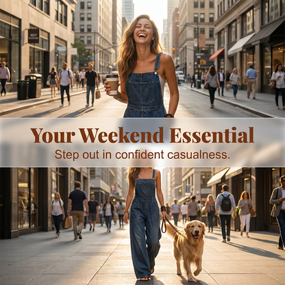 ✨Damen Sommer lockerer Denim-Jumpsuit mit Taschen