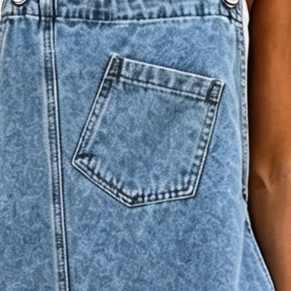 👗 JETZT 60 % RABATT! 👖 Ärmelloses Midi-Jeans-Latzkleid für Damen – Weicher Denim & lockere Passform – Vintage-Style, Seitentaschen – perfekt für lässige Tage oder zum Kombinieren im Sommer ✨
