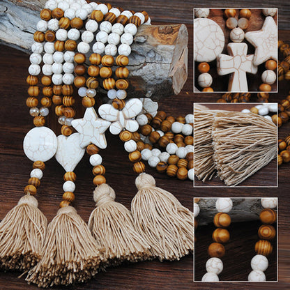 🌼📿Lange Kette für Damen im boho-vintage Stil, Strandurlaub und Alltag