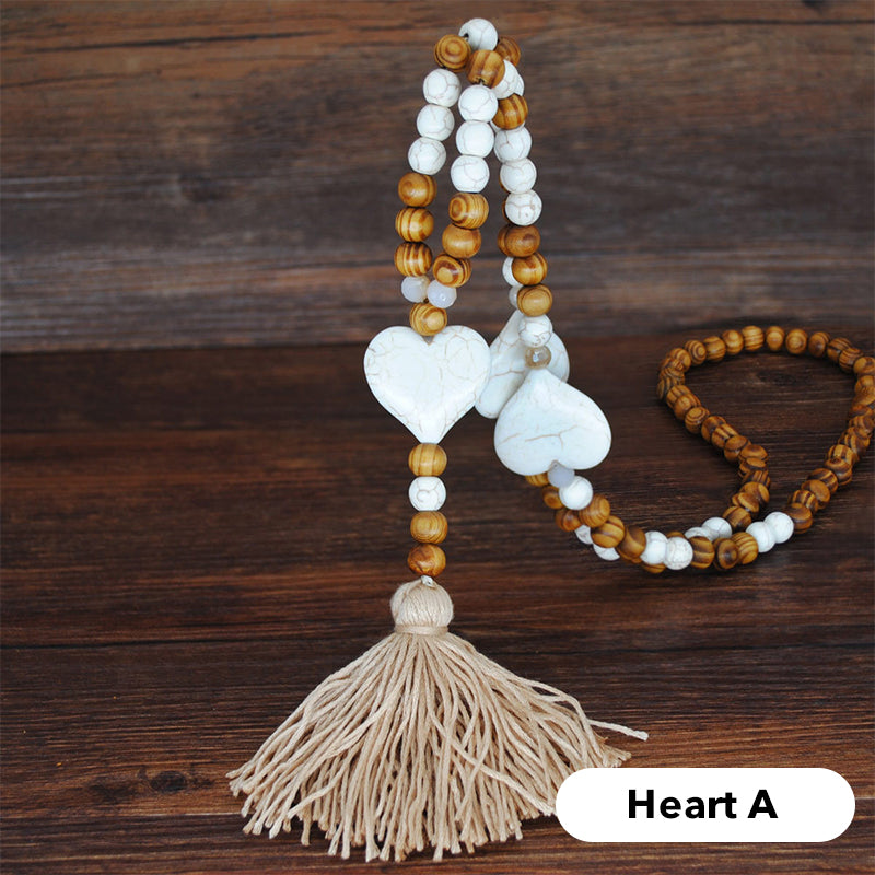 🌼📿Lange Kette für Damen im boho-vintage Stil, Strandurlaub und Alltag