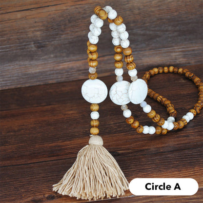 🌼📿Lange Kette für Damen im boho-vintage Stil, Strandurlaub und Alltag