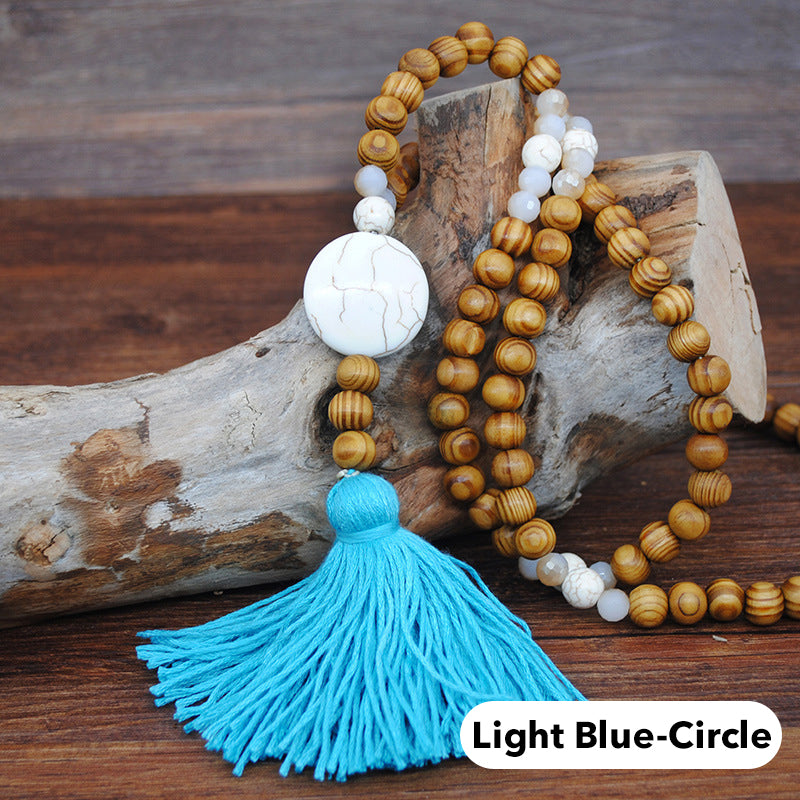🌼📿Lange Kette für Damen im boho-vintage Stil, Strandurlaub und Alltag