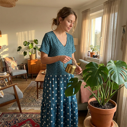 👗🌸 Women's Boho V-Neck Mixed Print Maxi Dress – 50% RABATT! Boho-Chic, V-Ausschnitt, edler Mix-Print – perfekt für warme Tage & Urlaub. 🔥✨
