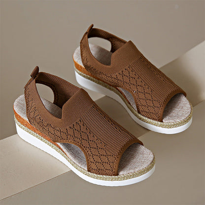 Atmungsaktive Plateau-Sandalen für Damen im Freizeitstil