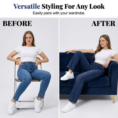💙✨ Jeans mit elastischem Bund & Kordelzug – figurschmeichelnd, knitterarm & leicht zu kombinieren – zu T-Shirts, Blusen & Crop-Tops