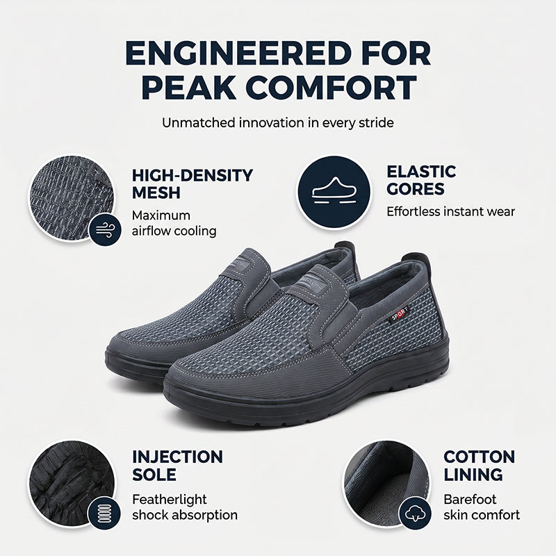 Atmungsaktive Herren-Slipper aus Mesh