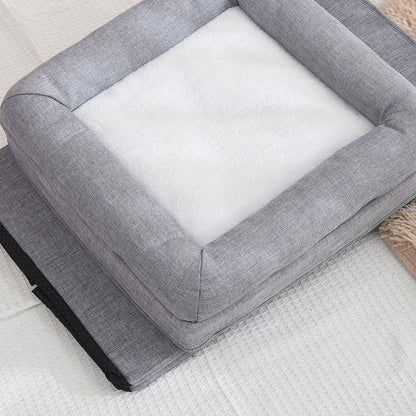Foldable Multi-Level Cat Condo with Scratching Pad