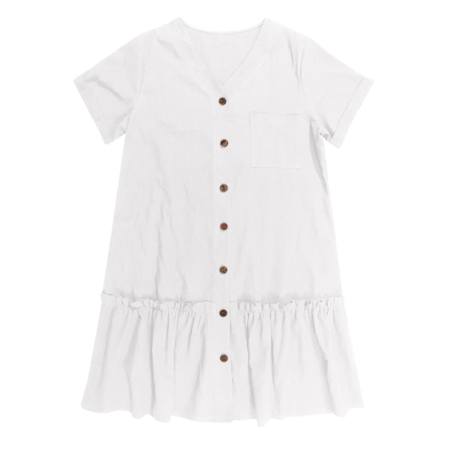 ⌛Zeitlich begrenztes Angebot – Lässiges Kleid aus Baumwoll-Leinen-Mischgewebe