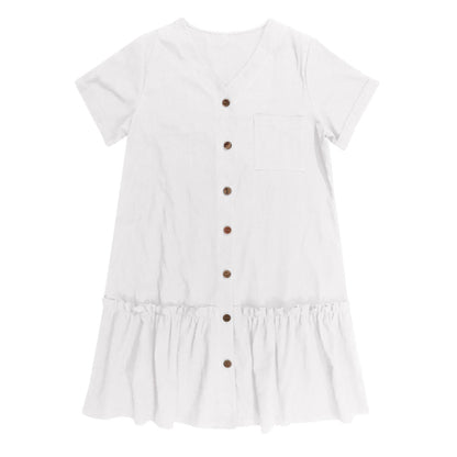⌛Zeitlich begrenztes Angebot – Lässiges Kleid aus Baumwoll-Leinen-Mischgewebe