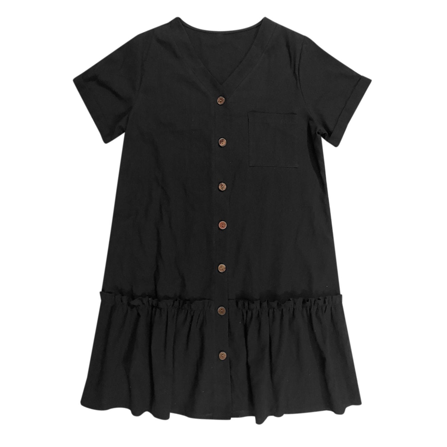 ⌛Zeitlich begrenztes Angebot – Lässiges Kleid aus Baumwoll-Leinen-Mischgewebe