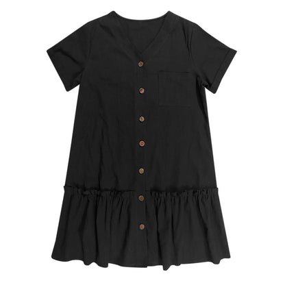 ⌛Zeitlich begrenztes Angebot – Lässiges Kleid aus Baumwoll-Leinen-Mischgewebe