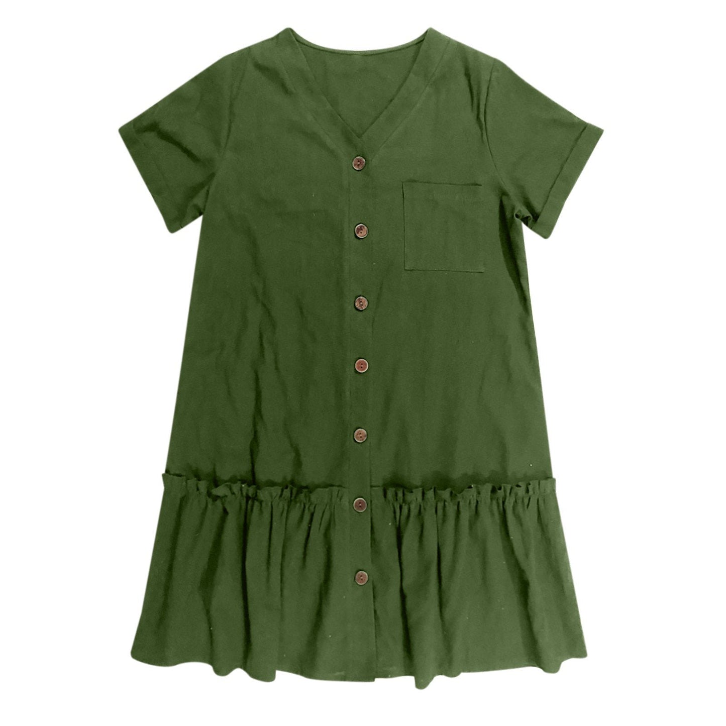 ⌛Zeitlich begrenztes Angebot – Lässiges Kleid aus Baumwoll-Leinen-Mischgewebe