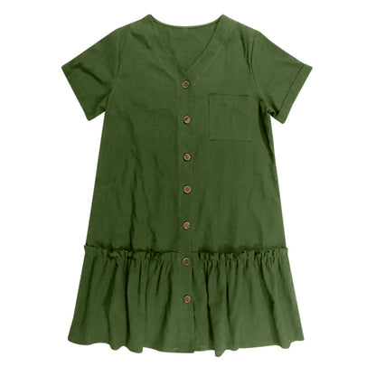 ⌛Zeitlich begrenztes Angebot – Lässiges Kleid aus Baumwoll-Leinen-Mischgewebe