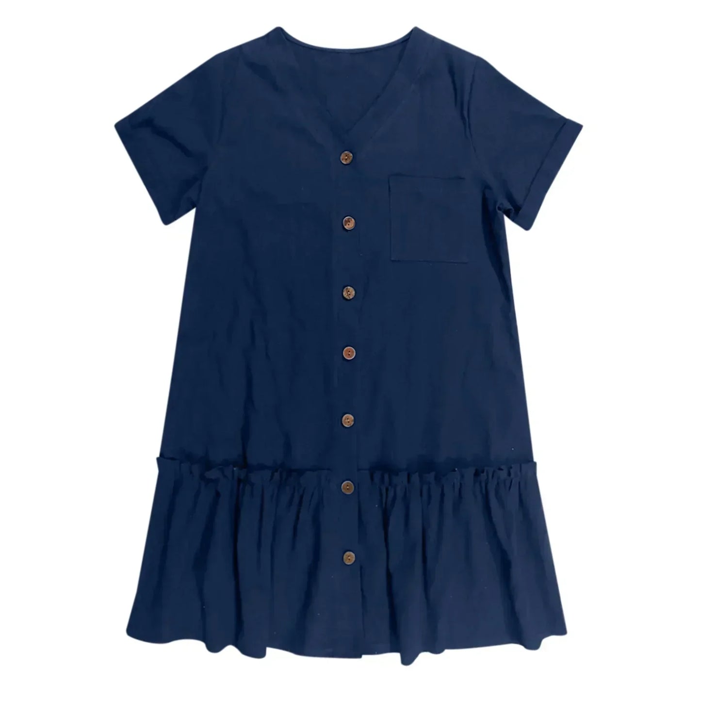 ⌛Zeitlich begrenztes Angebot – Lässiges Kleid aus Baumwoll-Leinen-Mischgewebe