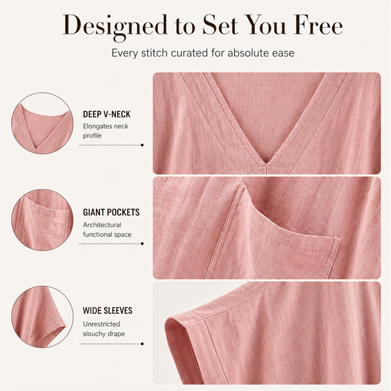 ⌛ Nur solange Vorrat reicht – danach regulärer Preis! Locker sitzender Sommer-Jumpsuit für Damen mit V-Ausschnitt