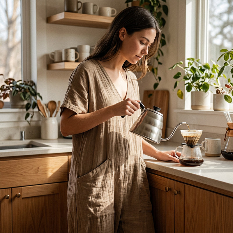 ⌛ Nur solange Vorrat reicht – danach regulärer Preis! Locker sitzender Sommer-Jumpsuit für Damen mit V-Ausschnitt