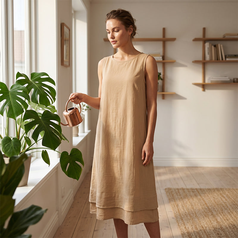 ⌛Zeitlich begrenztes Angebot – Ärmelloses Sommerkleid mit Stufenschnitt für Damen