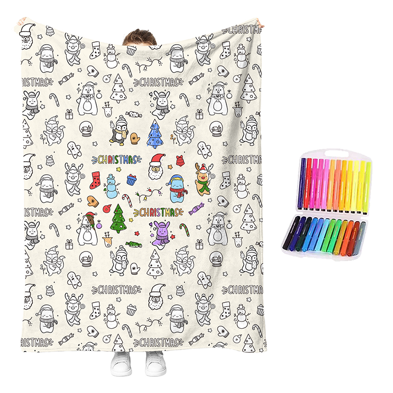 🎨 50% RABATT! 🖍️ Kuschel‑Mal‑Decken‑Set – Kreativ, weich & unterhaltsam ✨