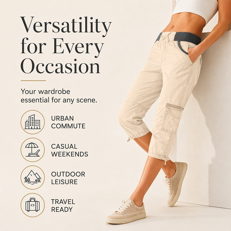 👖Capri-Cargo-Hose mit hoher Taille für Damen