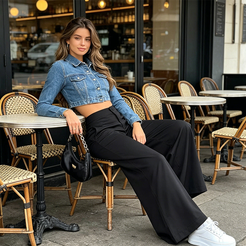 👖☀️Nur kurze Zeit: 50 % Rabatt🍃Damen Bequeme Lockere Palazzo Loungehose