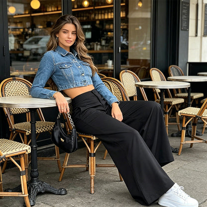 👖☀️Nur kurze Zeit: 50 % Rabatt🍃Damen Bequeme Lockere Palazzo Loungehose