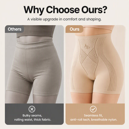 Damen Nahtlose Hochgeschnittene Bauchkontrolle Unterhose