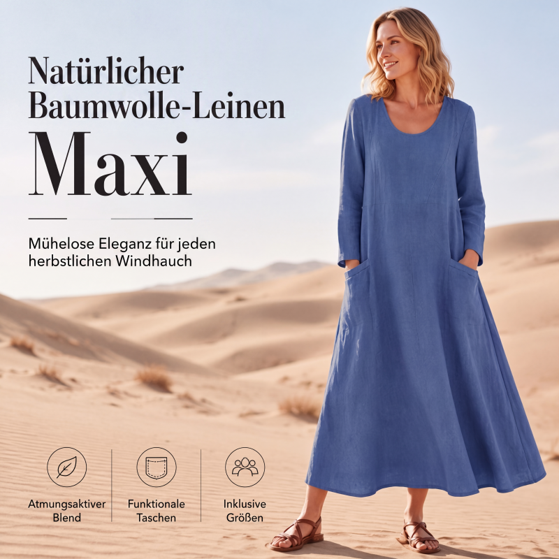 📢📢50%Rabatt!!!🎉✨ Der Sommerhit 2026 – der Wahnsinn! Damen Langarmkleid in Unifarbe