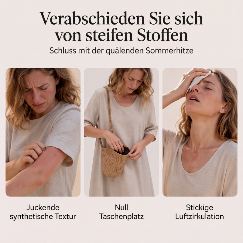 📢📢50%Rabatt!!!🎉✨ Der Sommerhit 2026 – der Wahnsinn! Damen Langarmkleid in Unifarbe