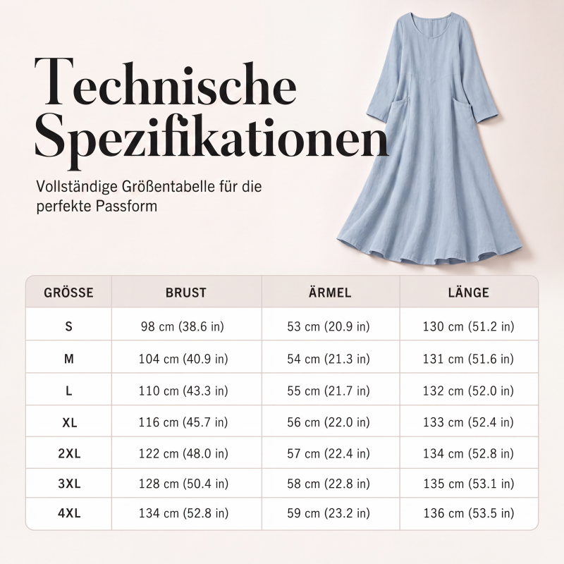 📢📢50%Rabatt!!!🎉✨ Der Sommerhit 2026 – der Wahnsinn! Damen Langarmkleid in Unifarbe