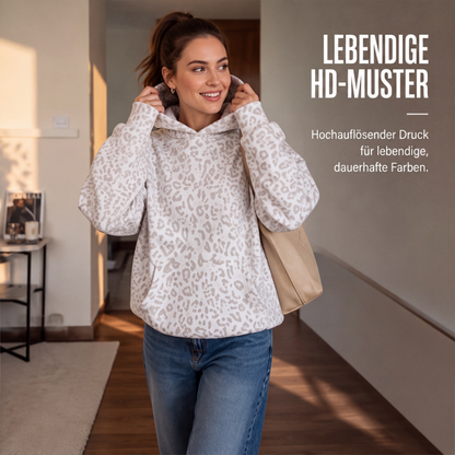 📢📢50%Rabatt!!!🎉✨Damen Hoodie mit Leopardenmuster