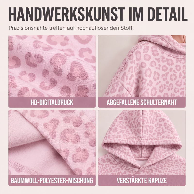 📢📢50%Rabatt!!!🎉✨Damen Hoodie mit Leopardenmuster