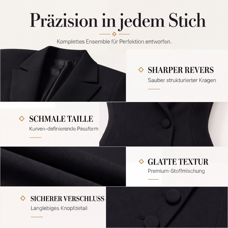 🎯 Einfach halber Preis – keine Spiele! Elegantes asymmetrisches einreihiges Blazerkleid für Damen