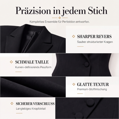 🎯 Einfach halber Preis – keine Spiele! Elegantes asymmetrisches einreihiges Blazerkleid für Damen