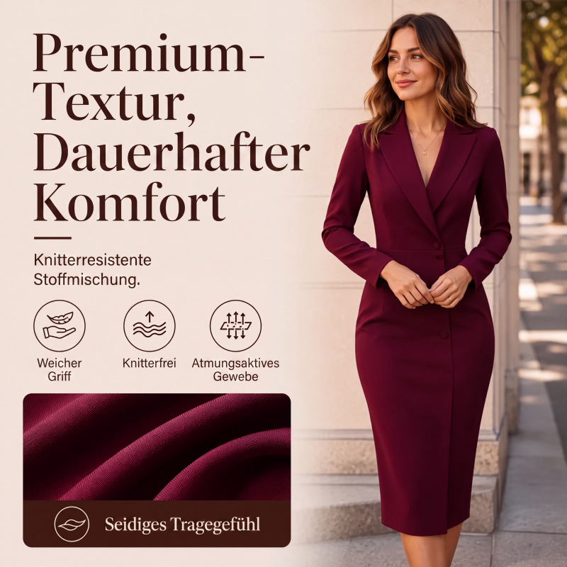 🎯 Einfach halber Preis – keine Spiele! Elegantes asymmetrisches einreihiges Blazerkleid für Damen