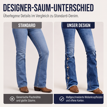 🎉🚨50% Rabatt!🎁🔥Angebot endet heute Nacht! Damen-Jeans mit hoher Taille, Destroyed-Look und ausgestelltem Bein👖