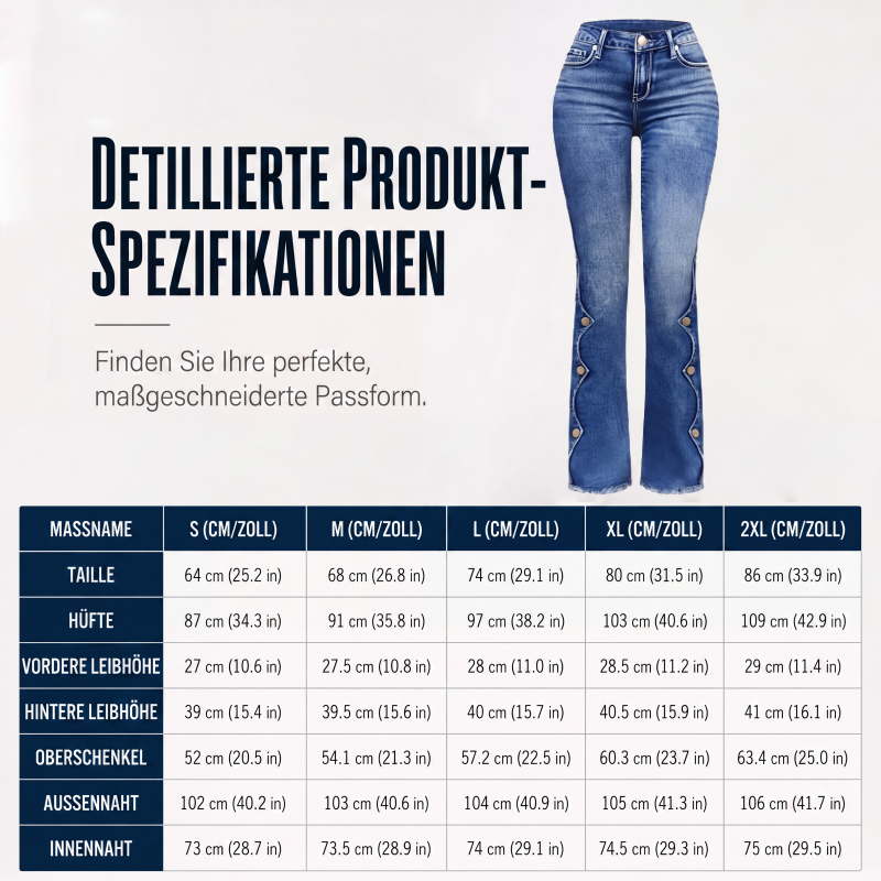🎉🚨50% Rabatt!🎁🔥Angebot endet heute Nacht! Damen-Jeans mit hoher Taille, Destroyed-Look und ausgestelltem Bein👖