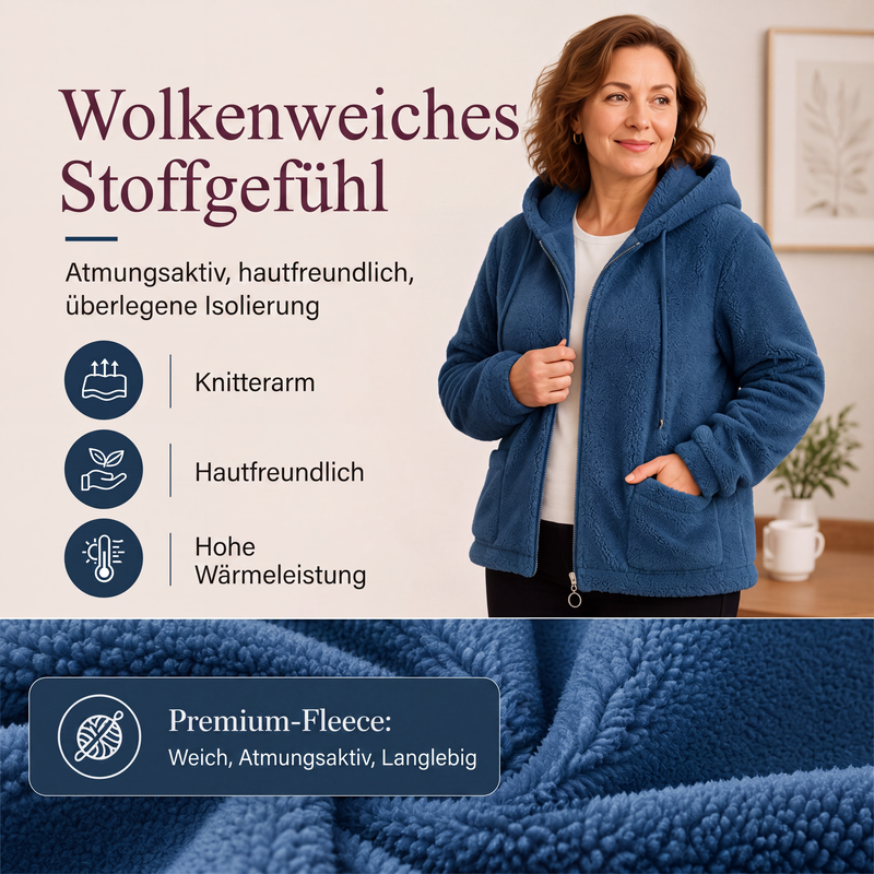 📢📢50%Rabatt!!!🎉✨Weites Sherpa-Hoodie-Sweatshirt für Damen